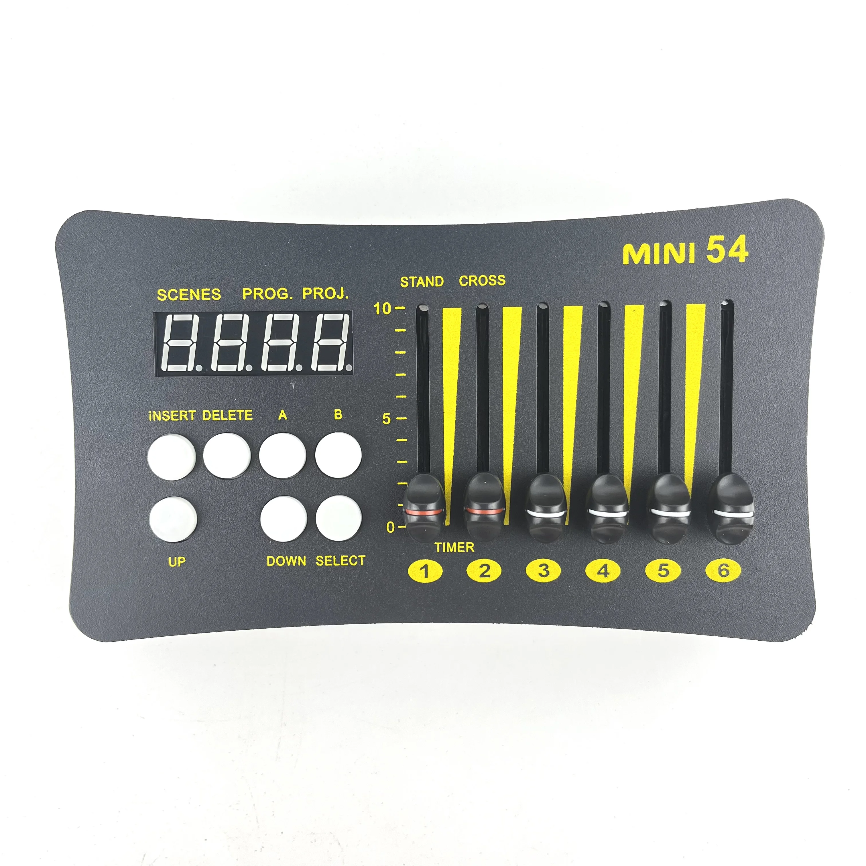DMX512 MINI Controller with 7 Buttons and 6 Pushers for Stage Lighting - MINI54 DMX512 Console for RGBW LED Moving Head Lights