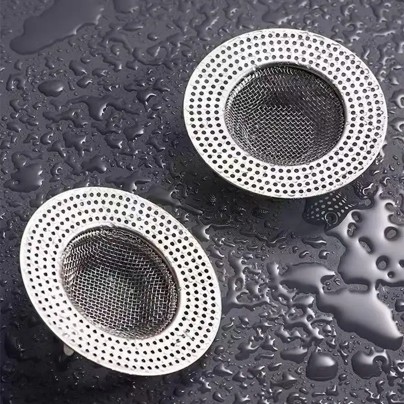 

Kitchen Water Sink Filter Sink Mesh Strainer Kitchen Tool Stainless Steel Bathroom Floor Drain Cover Shower Hair Catche Stopper