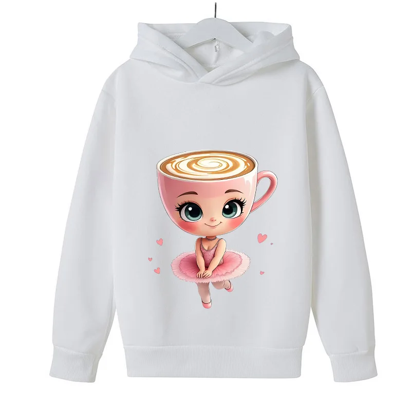 

Ballerina Capuccina Italian Brainrot Funny Meme Kids Hoodie Girls Long Sleeve Outerwear Spring Autumn Boys Sweatshirts