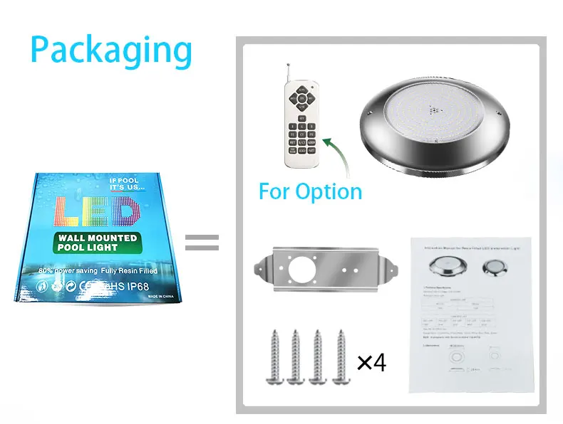 ไฟสระว่ายน้ำ LED 12V AC DC ทำจากเรซิน Ip68กันน้ำกลั่นไฟสำหรับสระว่ายน้ำใต้น้ำ