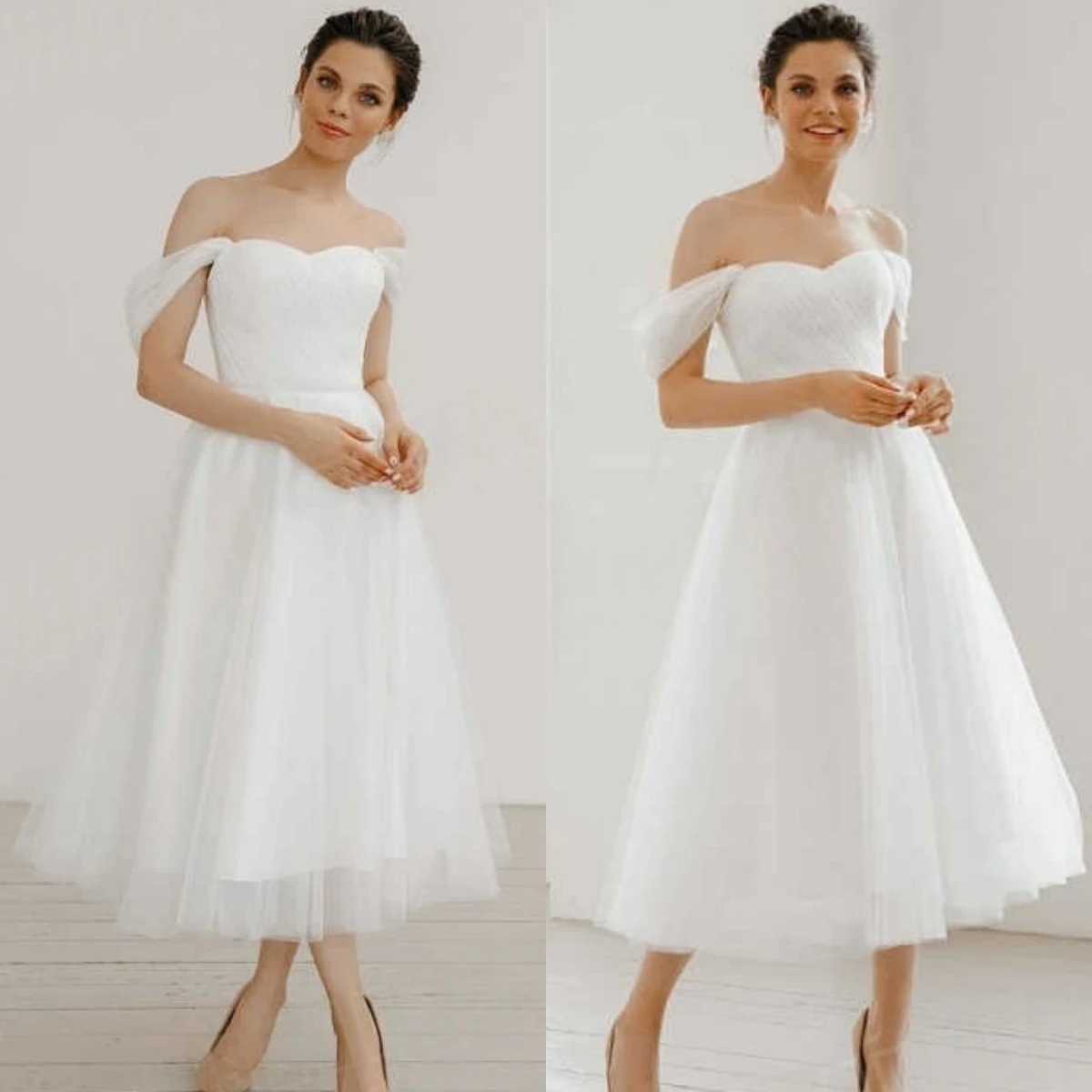 

Customized White Organza Formal Wedding Dress Sexy Strapless Simple Sleeveless Luxury Bridal Party Fashion Ruched Bridal Gowns