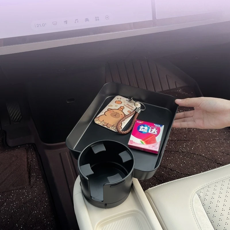 Multifunctional Storage Organizer Tray with Cup Holder for NIO Firefly Center Console Car Accessories view 5