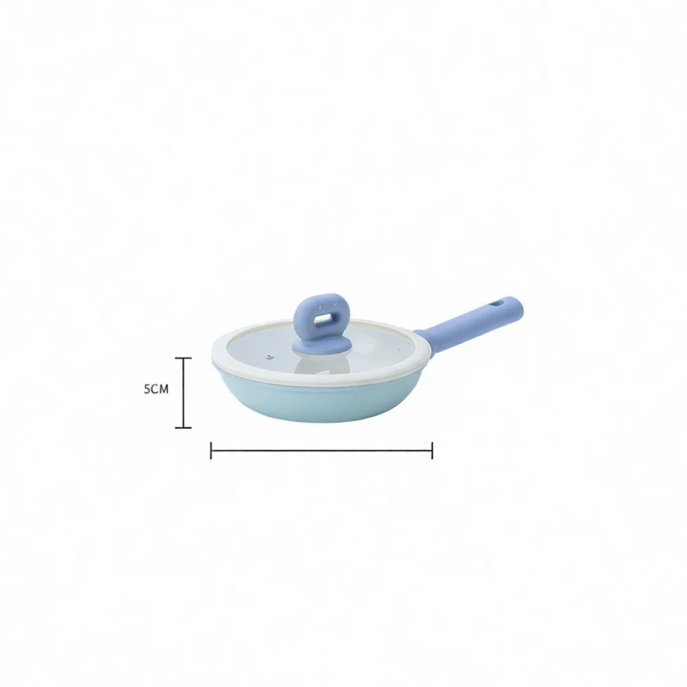 Ceramic Coating Frying Pan Non Stick Skillet Induction Gas Stove Compatible Modern Kitchen Cookware Essential Flat Bottom Pan