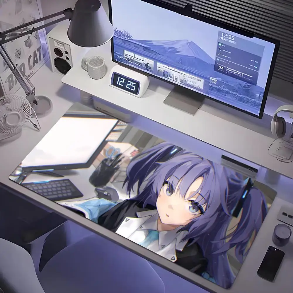 

hayase yuuka Mouse Pad Tablet mouse Pad Laptop xl desktop mouse pad, cute HD Rainbow Gaming keyboard pad, csgo Player, 90x40