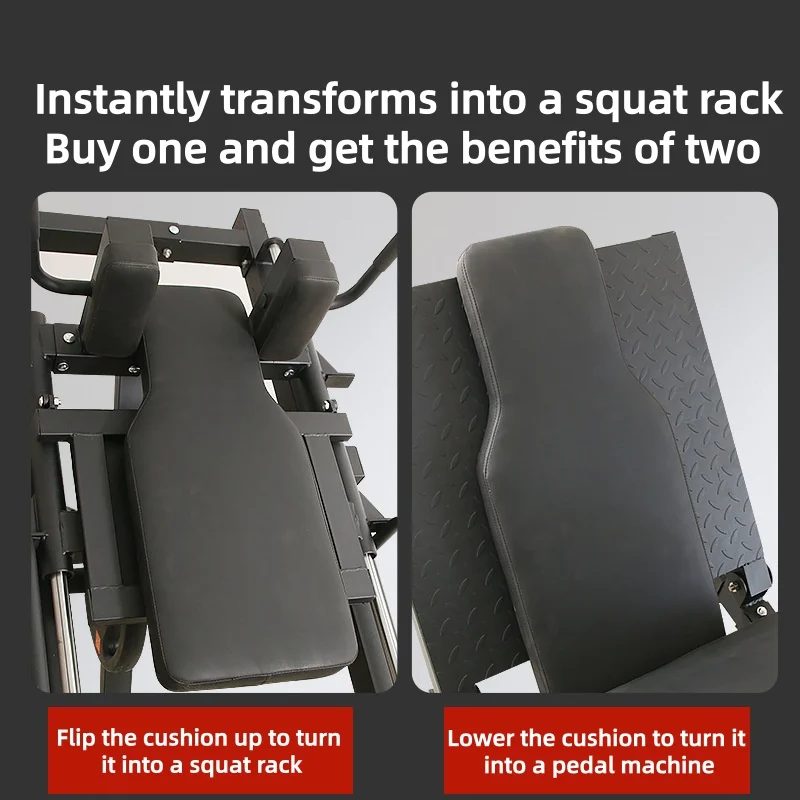 Reverse Pedal Dual-function Leg Strength Training Machine Huck Squat Safe and Stable Home and Commercial Gym Equipment