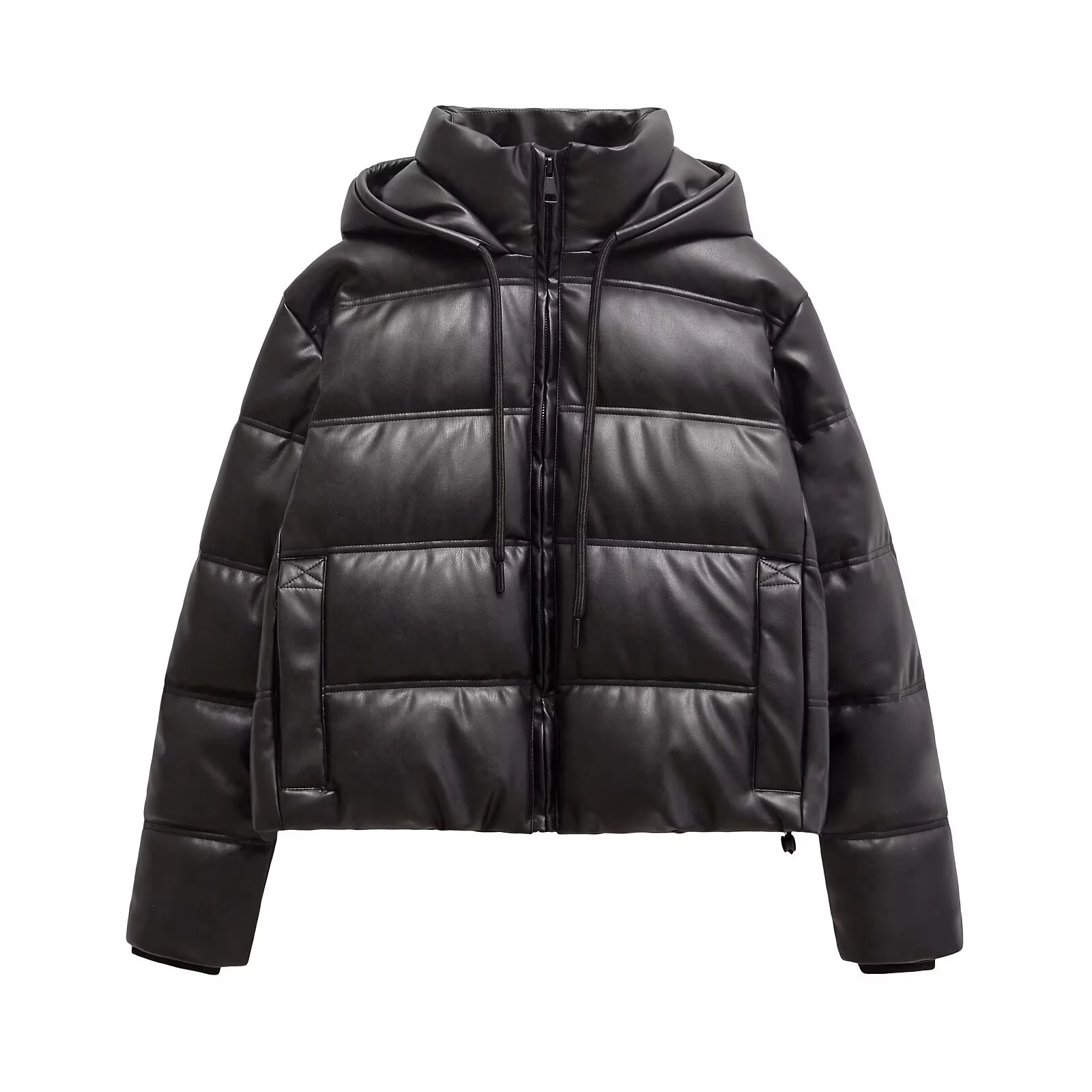 2025 Winter New Product Women's Clothing Imitation Leather PU Cotton Jacket Windproof and Waterproof Thick Jacket Loose Jacket