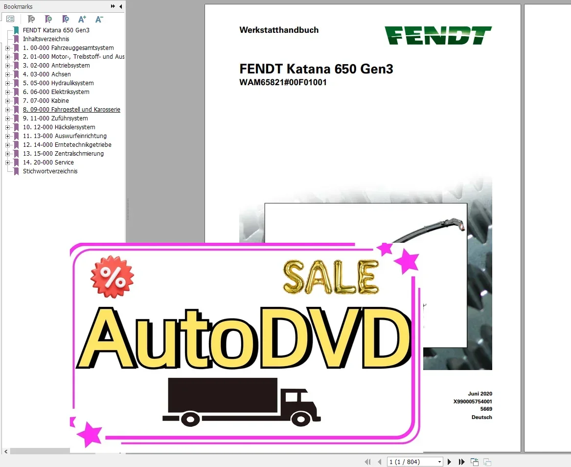 

AutoDVD FENDT Forage Harvester Diagrams, Operator & Workshop Manuals Multi Languages DVD
