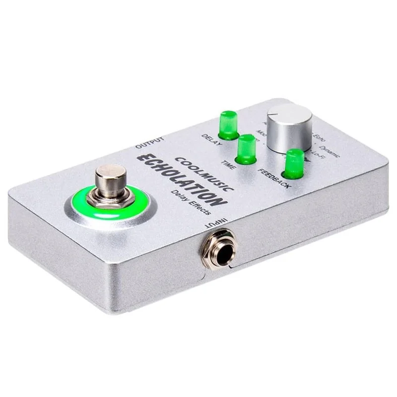 

Guitar Pedal GUITAR Silver Metal Automatic Electric Guitar Pedal Digital Delay