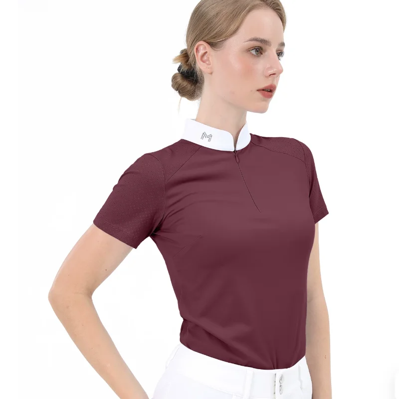 Women's Polo Shirts Professional Equestrian Competition Short Sleeve Tops