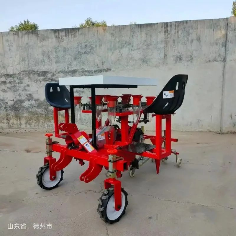 Small multi-functional vegetable seedling transplanter greenhouse using row spacing adjustable medicinal materials seed block