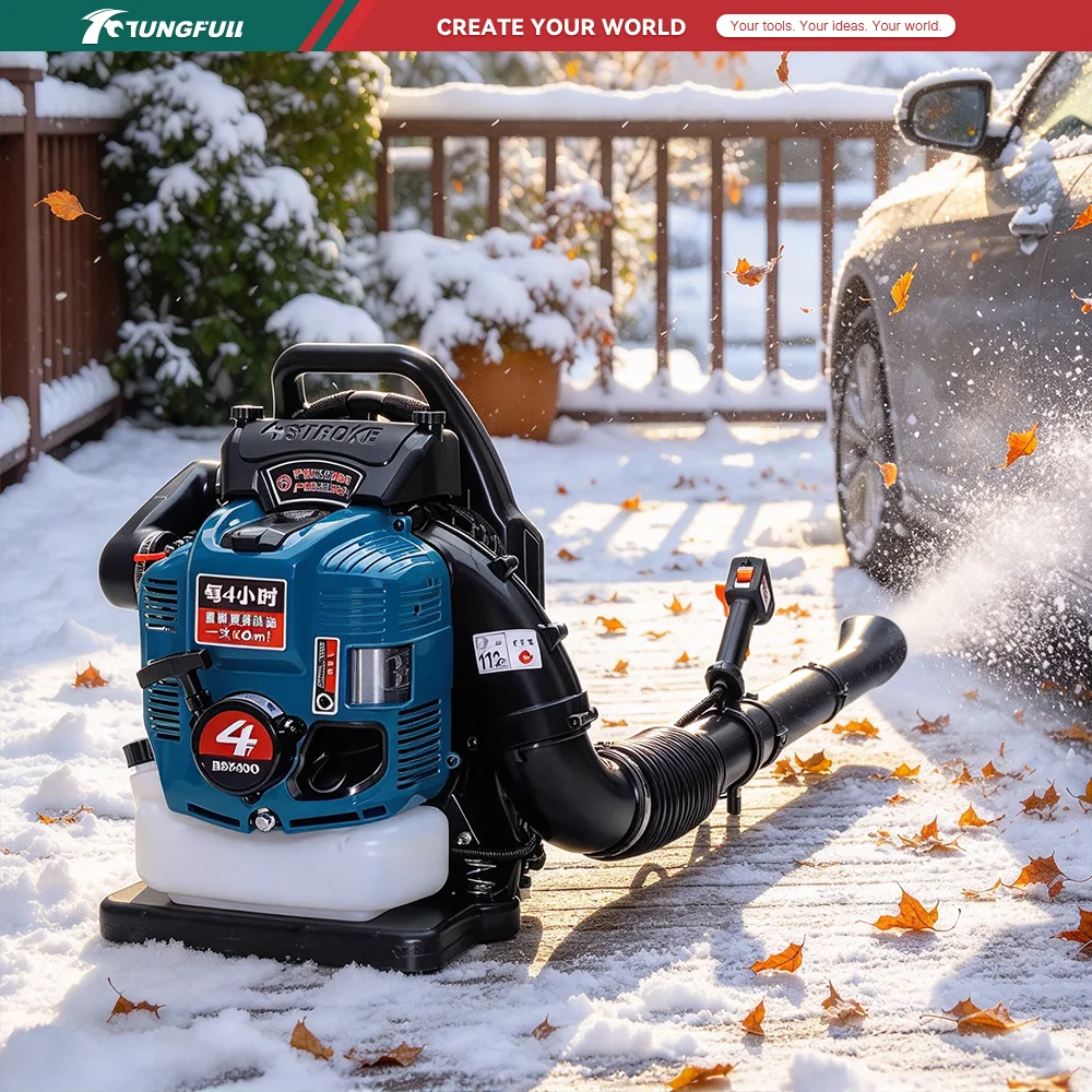 Four-Stroke Air Blower BBX9900 Knapsack Snow Blower Petrol Leaf Blower High Vacuum Wind Fire Extinguisher75.6Cc Fan Upgraded