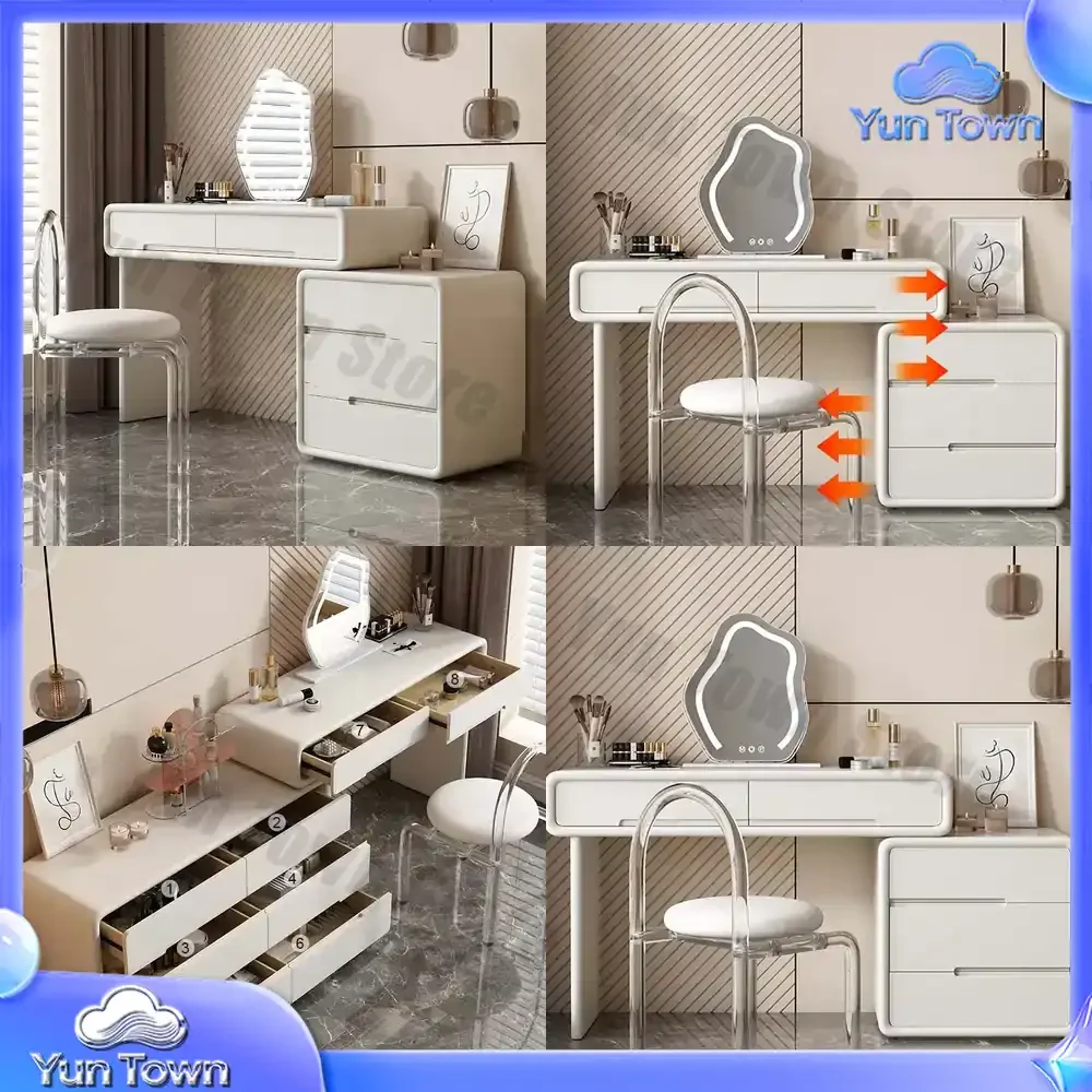 Nordic Desings Bedroom Multifonctional Modern Luxury Wooden Dressing Table Storage Women Coiffeuse De Chambre Dresser