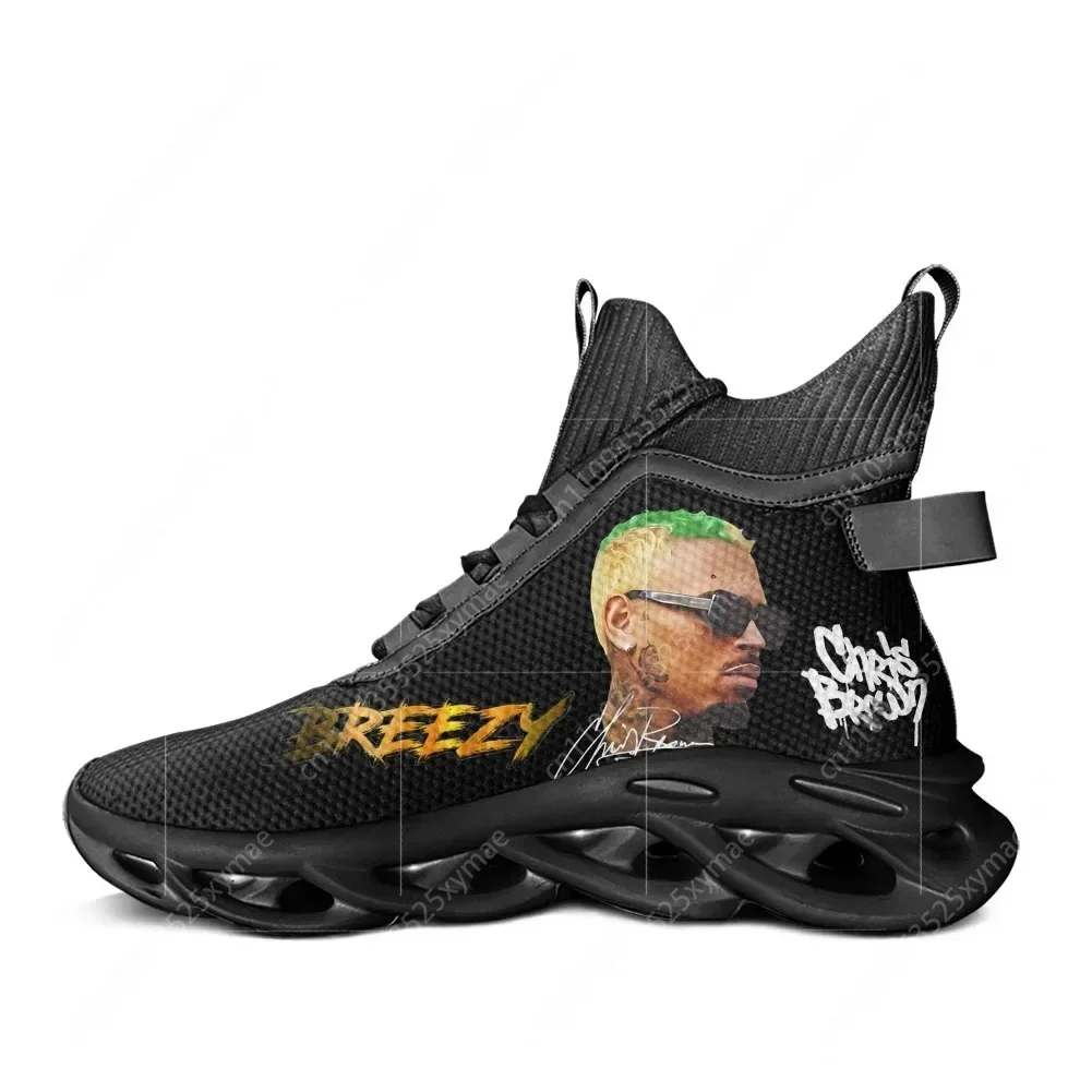 

Кроссовки Chris Brown High Top Flats: высококачественные спортивные кроссовки для мужчин и женщин в стиле хип-хоп, с сетчатым верхом, на заказ