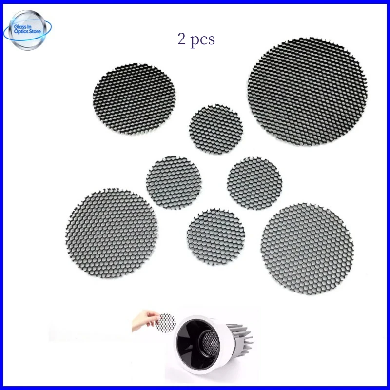2pcs Anti-Glare Honeycomb Grid for LED Spotlights Black Light Shield Aluminum Honeycomb Core Diameter  30-240 mm