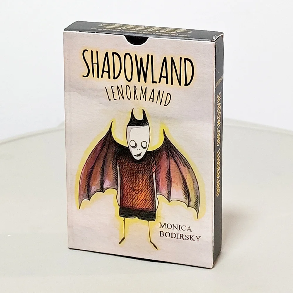 Shadowland Lenormand: A 36-Card Journey Into Shadows and Light | Unique Gothic Ink-and-Watercolor Deck Double-embossed 9*6cm