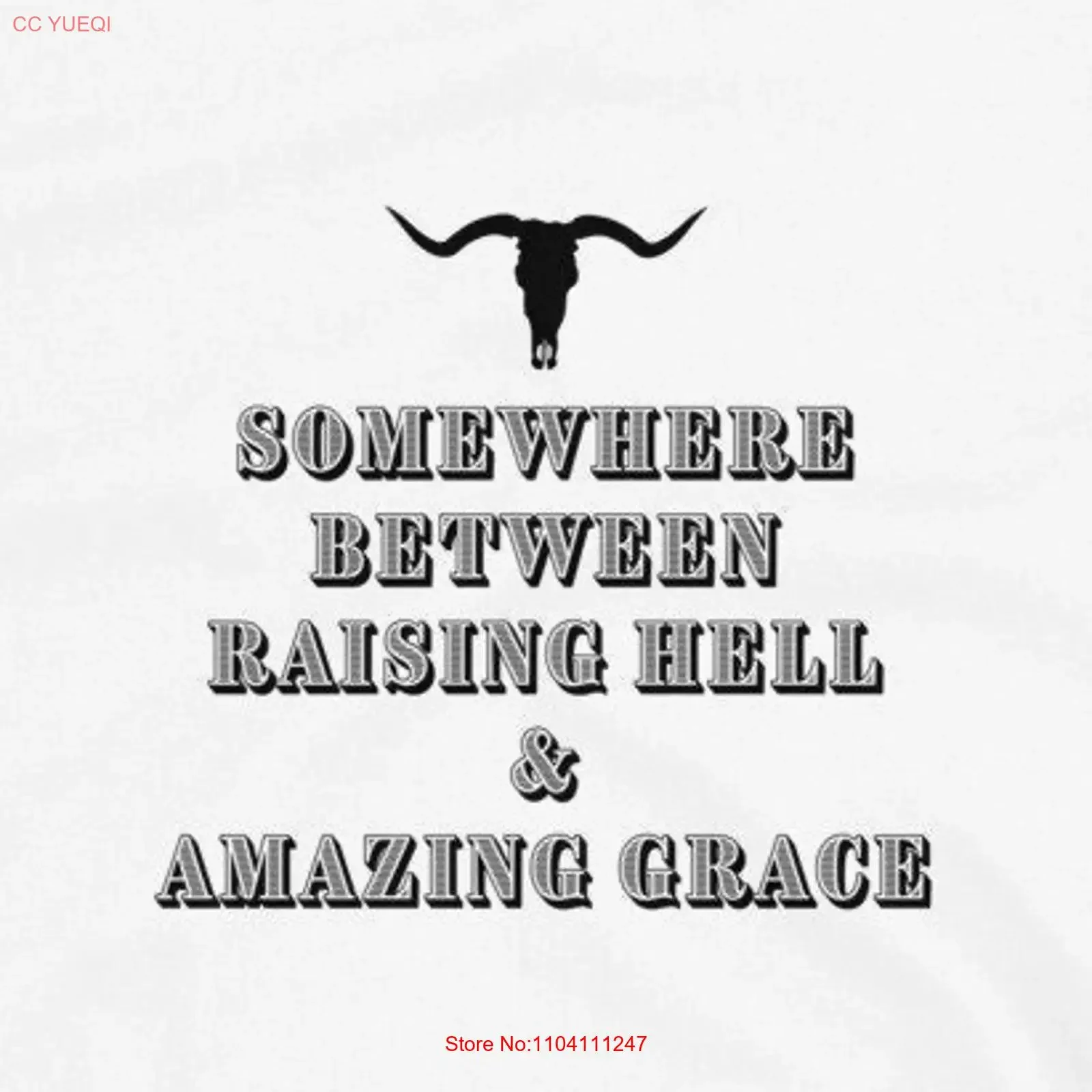 Somewhere Between Raising Hell Amazing Grace Country music shirt T   vintage Washed Slightly graphic Soft Unisex Versatile