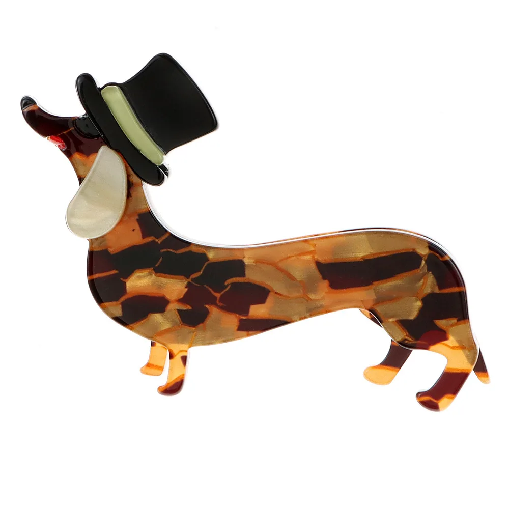 handmade fashion animal accessories acrylic cartoon dog brooch clothing bag badge ﻿