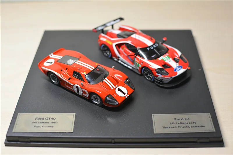 Diecast IXO 1:43 Scale Ford GT40 MK II Le Mans 1# & 67# Dual Car Set Alloy Car Model
