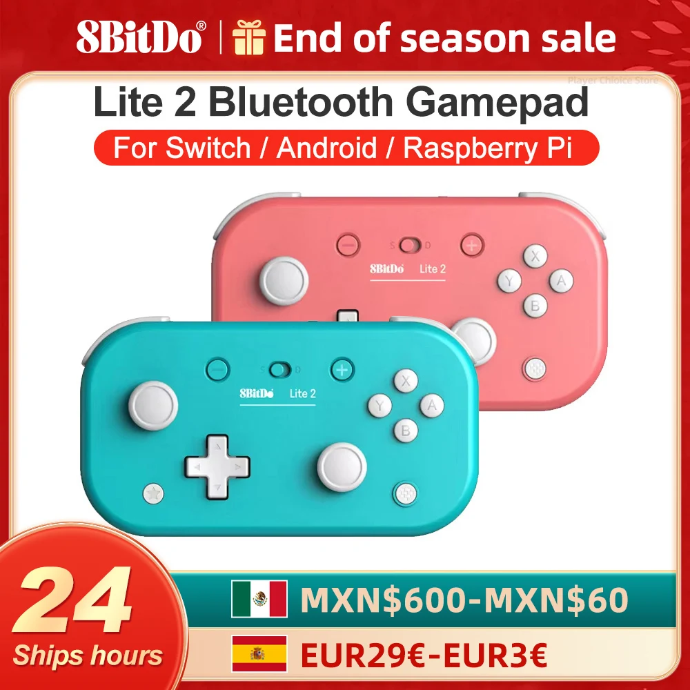 8BitDo Gamepads for Nintendo Switch Controller Lite 2 Controle for Raspberry Pi Android iOS iPadOS tvOS macOS Turtbo function