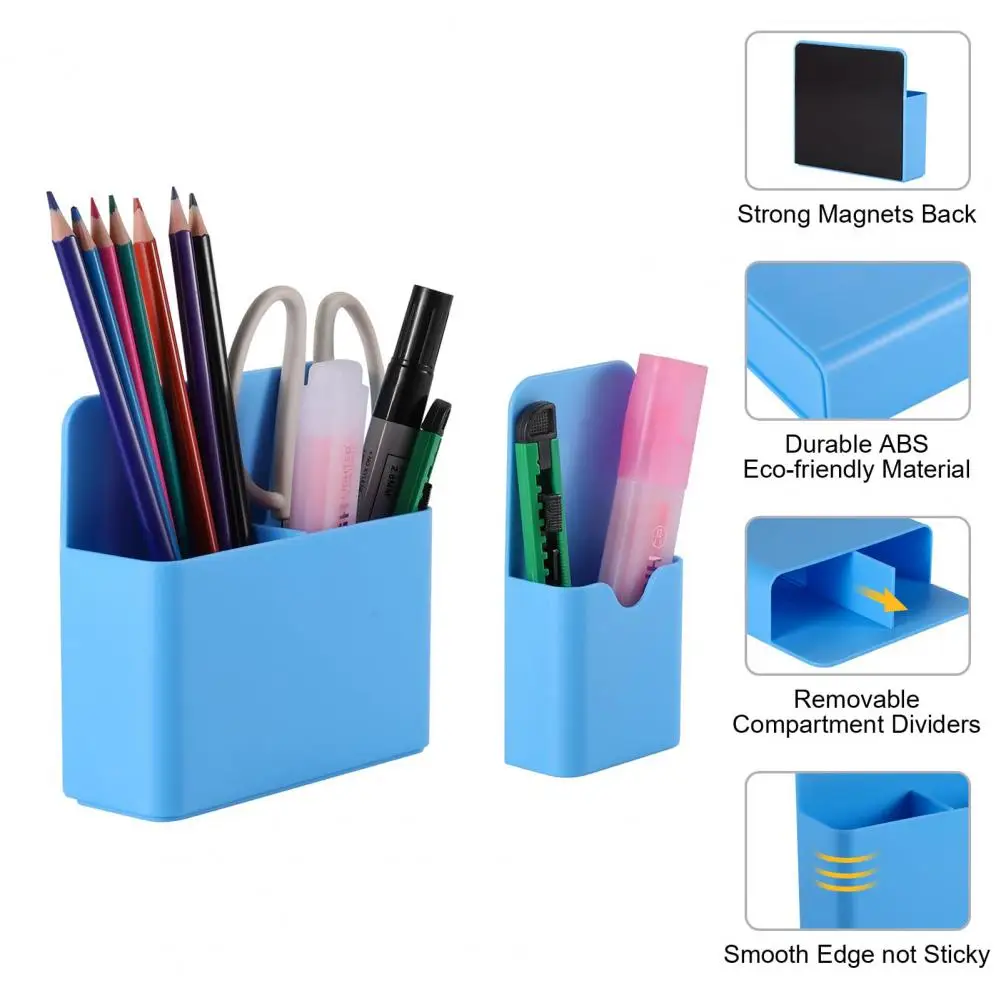 Magnetic Storage Holder Durable Magnetic Pen Holder Durable Magnetic Storage Box Versatile Organizer for Refrigerator Whiteboard