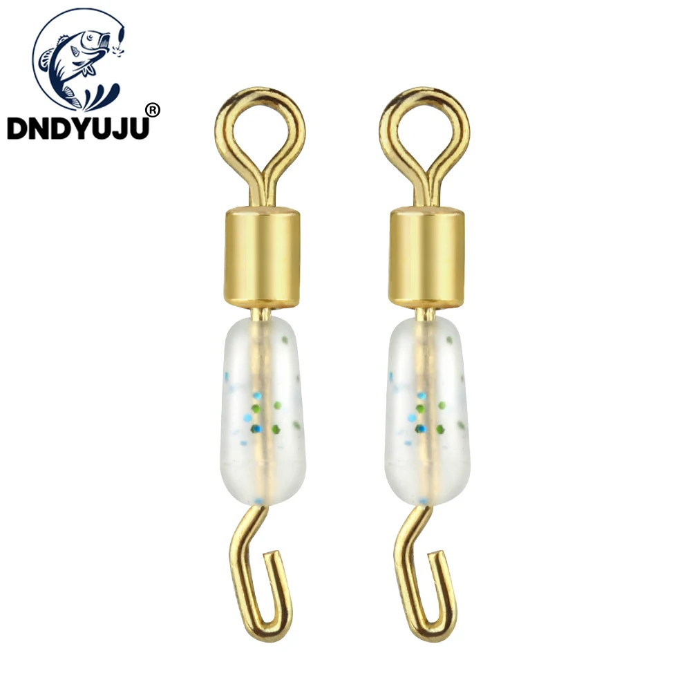 DNDYUJU 50pcs Ball Bearing Swivel Solid Rings Quick Fast Link Connector Fishing Hook With Hooked Snap Fish Accessories