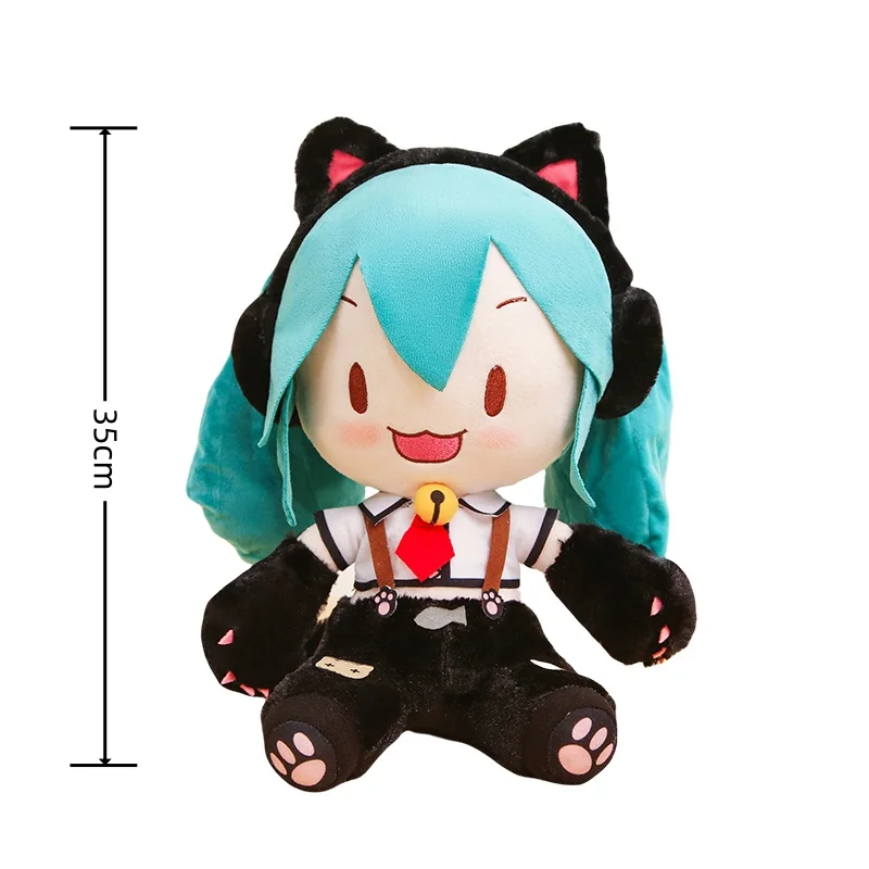 Śliczne Miku Fufu Pluszowe zabawki Preciality Collection Anime SEGA Hatsune Miku Kawaii Wypchane lalki Prezenty urodzinowe dla dzieci Dziewczynki