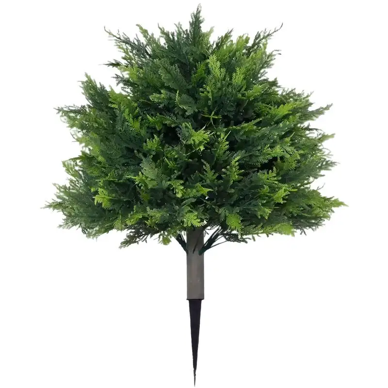 

Artificial Cedar Tree Evergreen Cypress Decor Weatherproof Evergreen Tree 2 Ft With Ground Spike For Patio Garden Entryway
