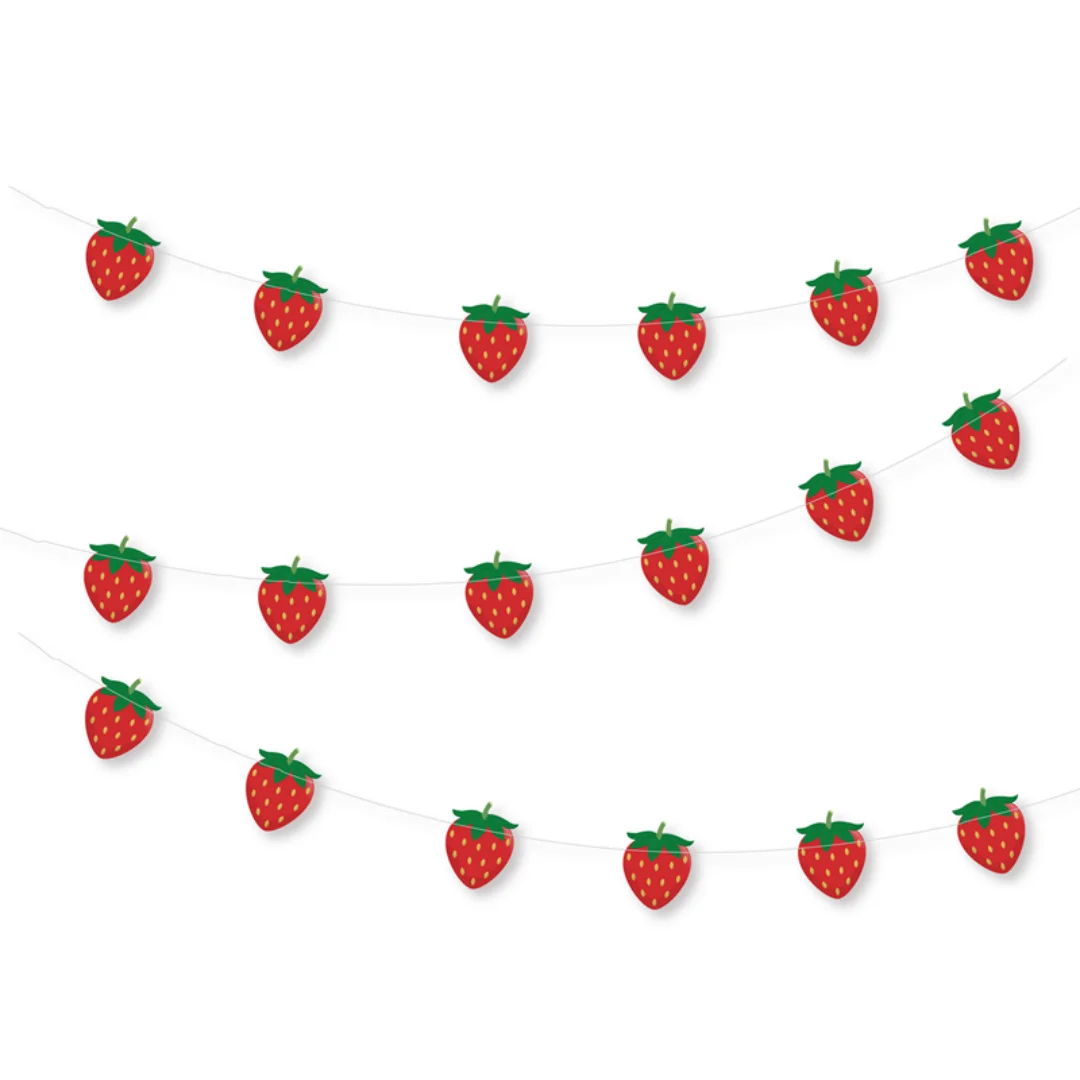 Watermelon Garlands Summer Watermelon Dwarf Banner Hawaiian Fruits Swirls Pendants Tropical Beach Happy Birthday Party Decor