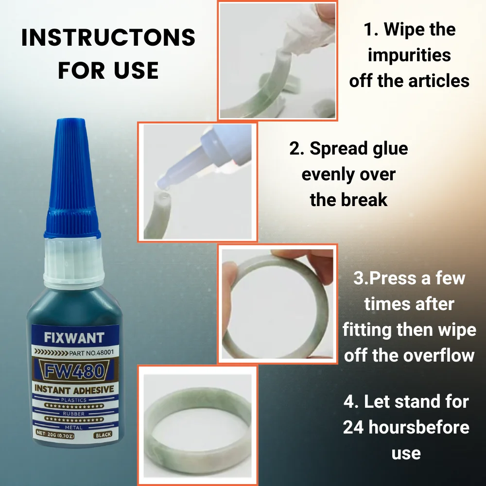 1-10 bouteilles 20g 480 Super colle noire rapide-Bondig adhésif instantané cuir plastique caoutchouc bois métal colle liquide Extra forte