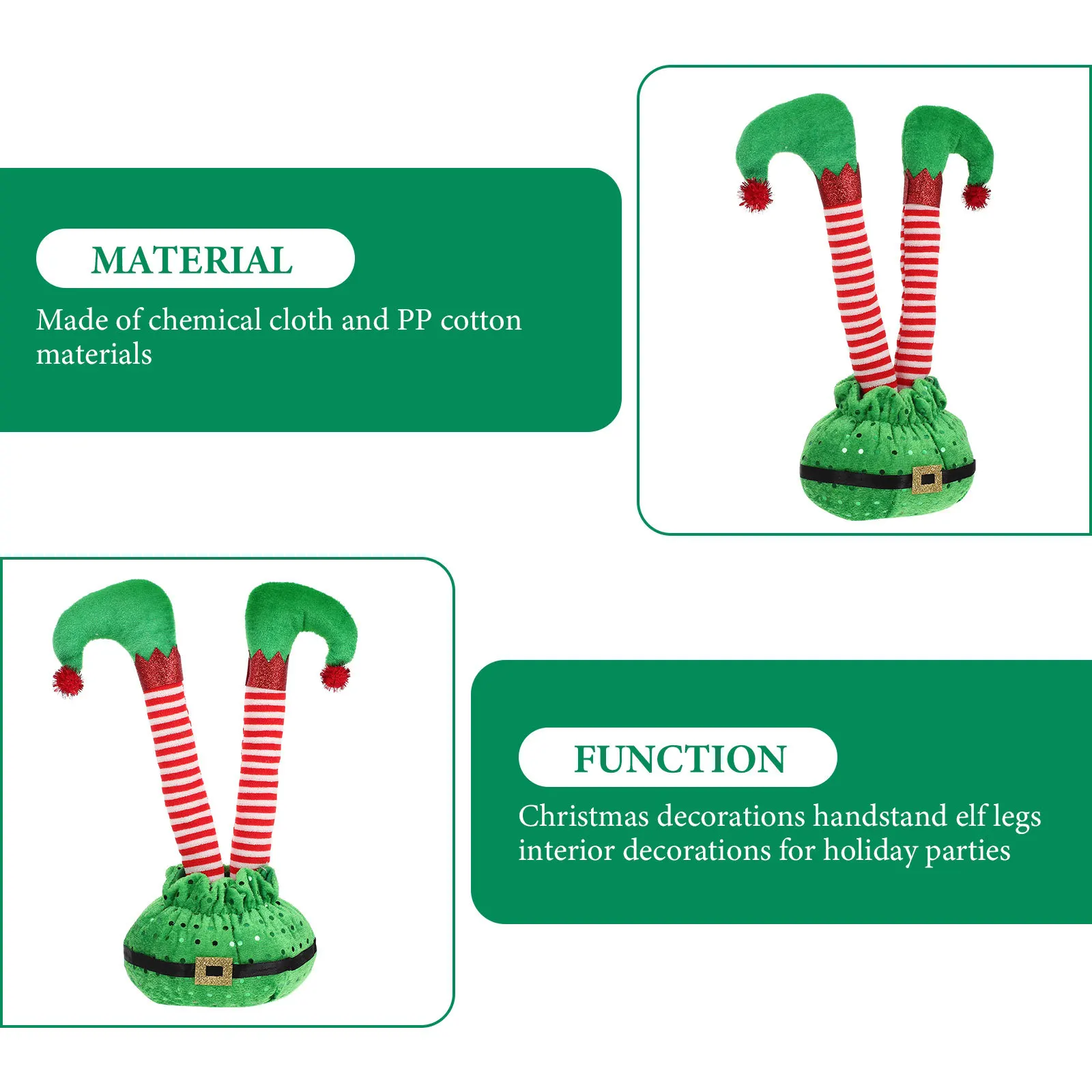 

Christmas Elf Leg Decoration Hand Painted Xmas Desktop Ornament Bright Colorful Xmas Party Table Decoration Gift Home Decor