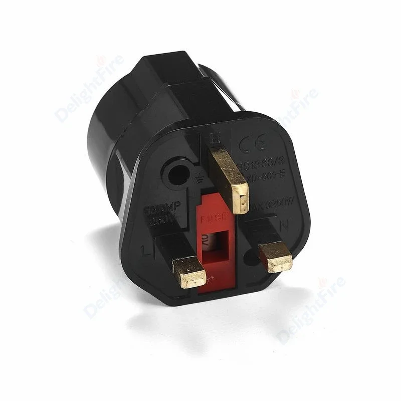 Adaptor colokan EU ke UK 250V soket listrik tipe G steker sekering Eropa ke Inggris Singapura Adaptor konverter steker EU ke Inggris