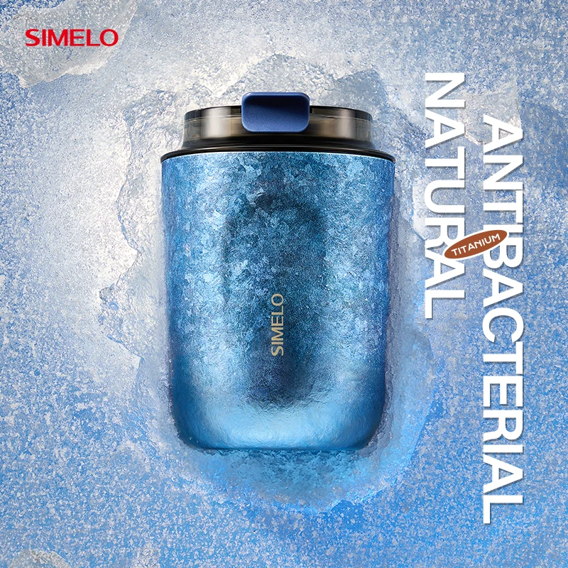 

SIMELO 380ML Pure Titanium Coffee Cup Gift Box Packaging Inner And Outer Pure Titanium Insulated Coffee Cup Thermos Water Bottle