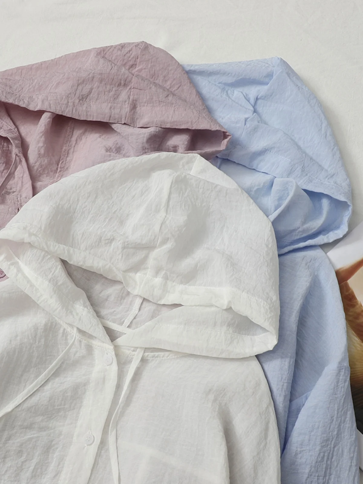 

Японское свободное женское повседневное хлопково-льняное солнцезащитное пальто со шляпой, летний топ с кондиционером, универсальная верхняя одежда