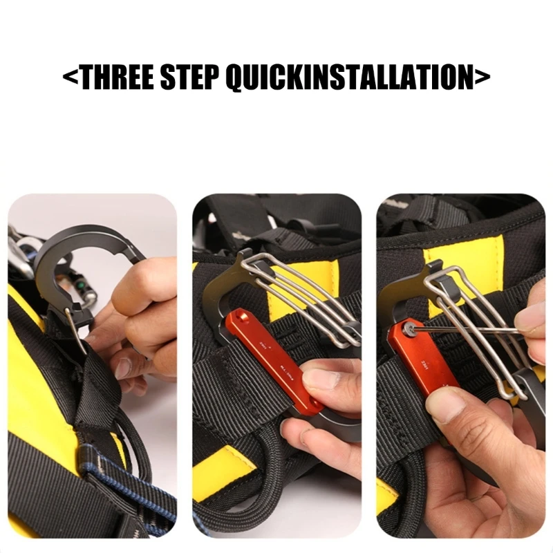 تعادل سريع معدات تسلق الصخور في صخور الصخور شاقية تسلق الكارابينر مقطع سريع معلق أداة رف دائمة