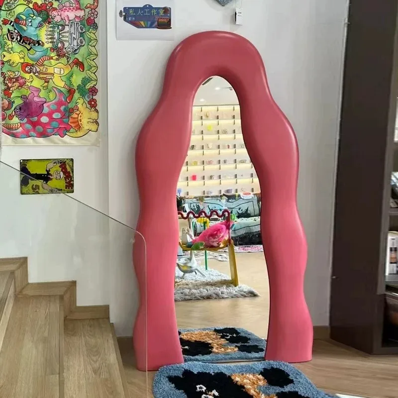 French Minimalist Home Decoration Customized floor Mirrors Clothing Store Fitting Mirror Art Photography Full-Length Mirror