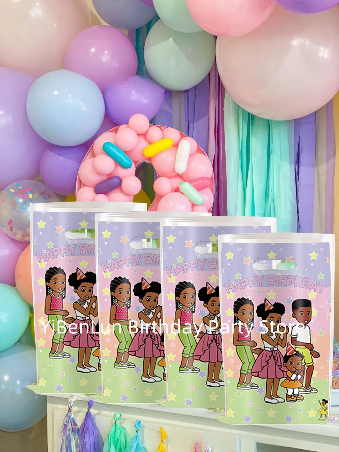 Gracies Corner Gift Bags Birthday Party Decor Black Girl Goody Biscuit Package Candy Bag Baby Shower Kids Gift Party Supplies