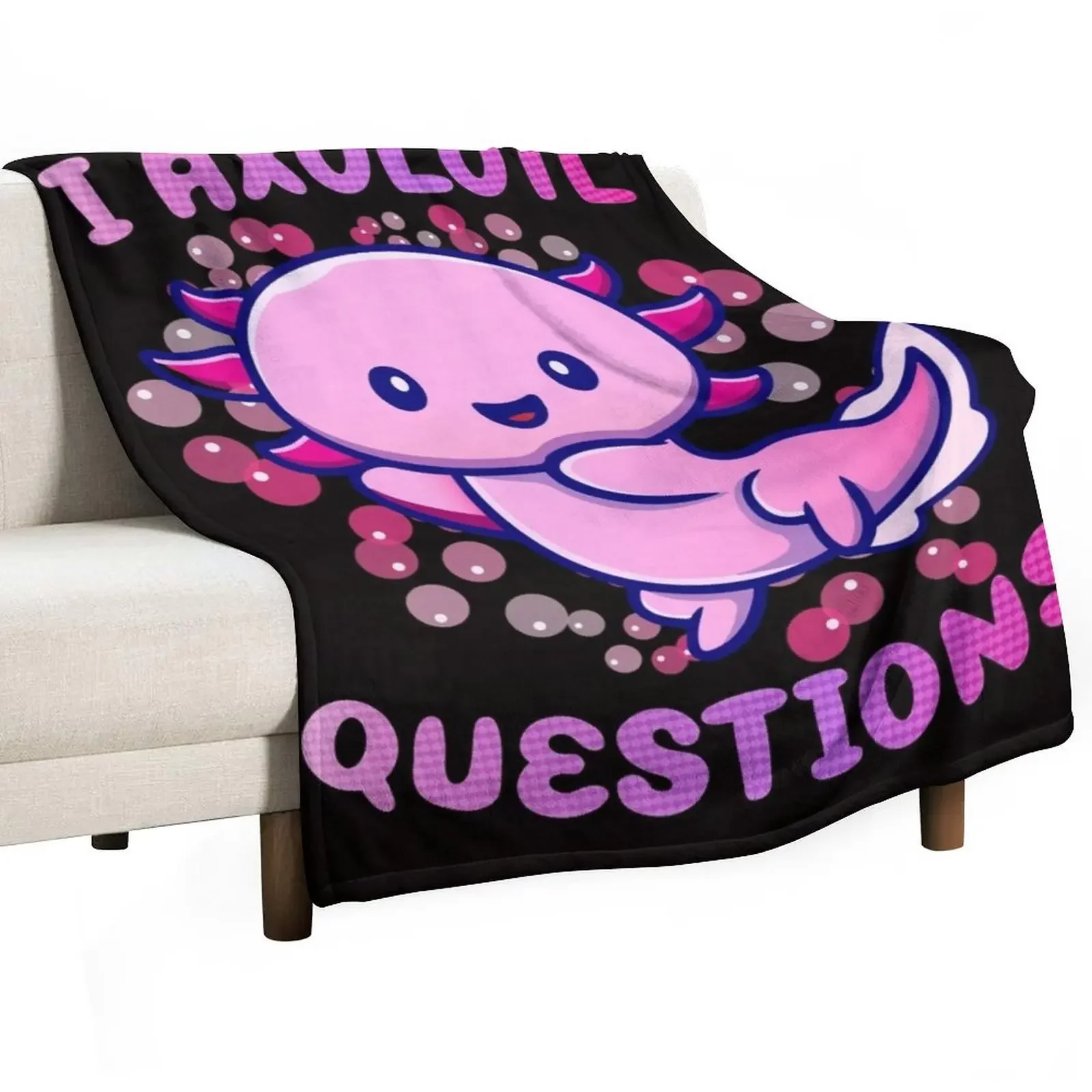 

i axolotl questions Throw Blanket Luxury Thicken Thermal sofa bed Sofas Blankets