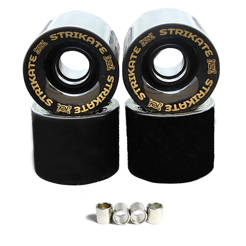 NEW-STRIKATE Durable 4Pcs/Set 60X45mm Skateboard Wheels With Bearing Gasket For Double Warp Action Skateboard Longboard