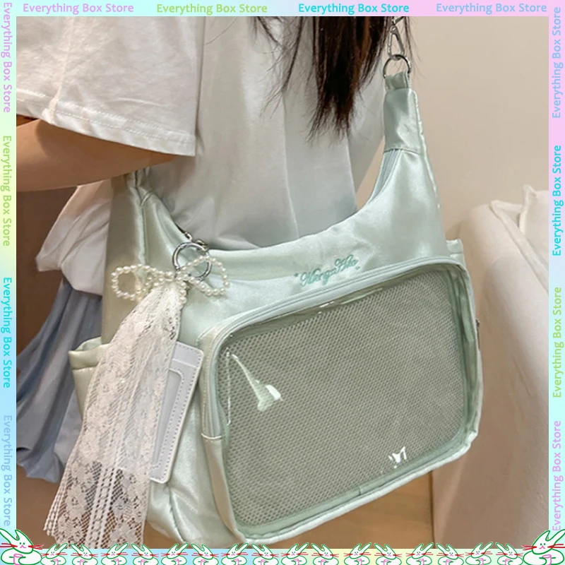 

Вместительная сумка-итабэг через плечо для студентов, универсальная сумка для учебников, аниме-сумка из холста, DIY-итабэг, сумка через плечо в стиле Ins, подарок для друзей