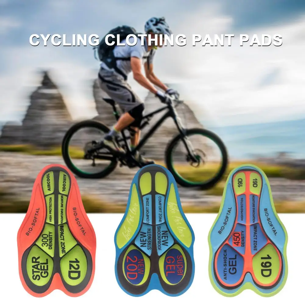 Bike Saddle Cushion Ergonomics Soft Anti-slip Impact Resistance Silicone Sponge Cycling Clothing Pants Cushion Bike Accessories