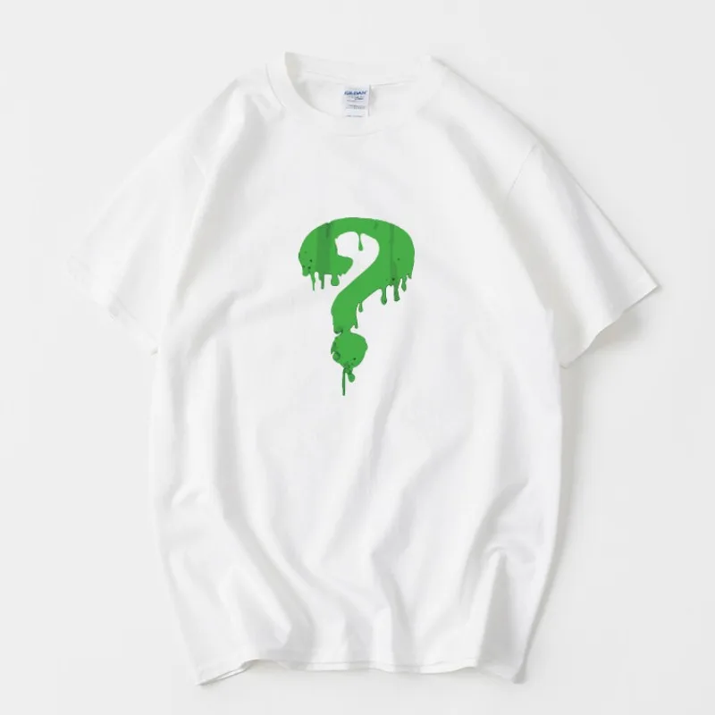 American Question Mark Printed Personalized Short Sleeved Summer New Women's Fashion Casual Loose T-shirt