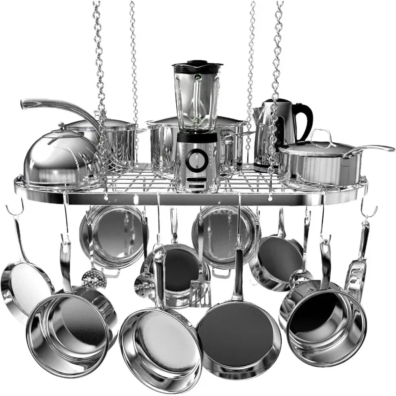 Vdomus Heavy-Duty Hanging Pot Rack - 17