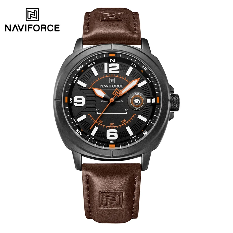Men's Casual Quartz Watch, Waterproof Leather Strap