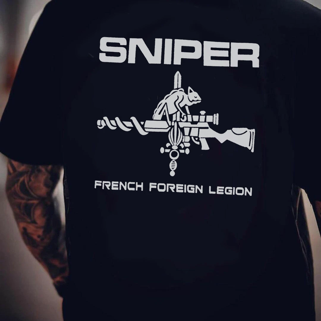 Jungle Bone Frog SNIPER Sniper Theme Summer Short-Sleeved T-Shirt Military Style Short-Sleeved T-Shirt