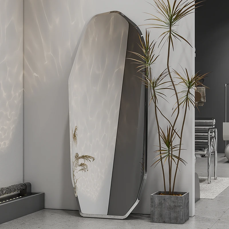 

Standing Full Body Mirror, Dressing Aesthetic Modern Design, Abnormity Irregular Minimalist Big Mirror
