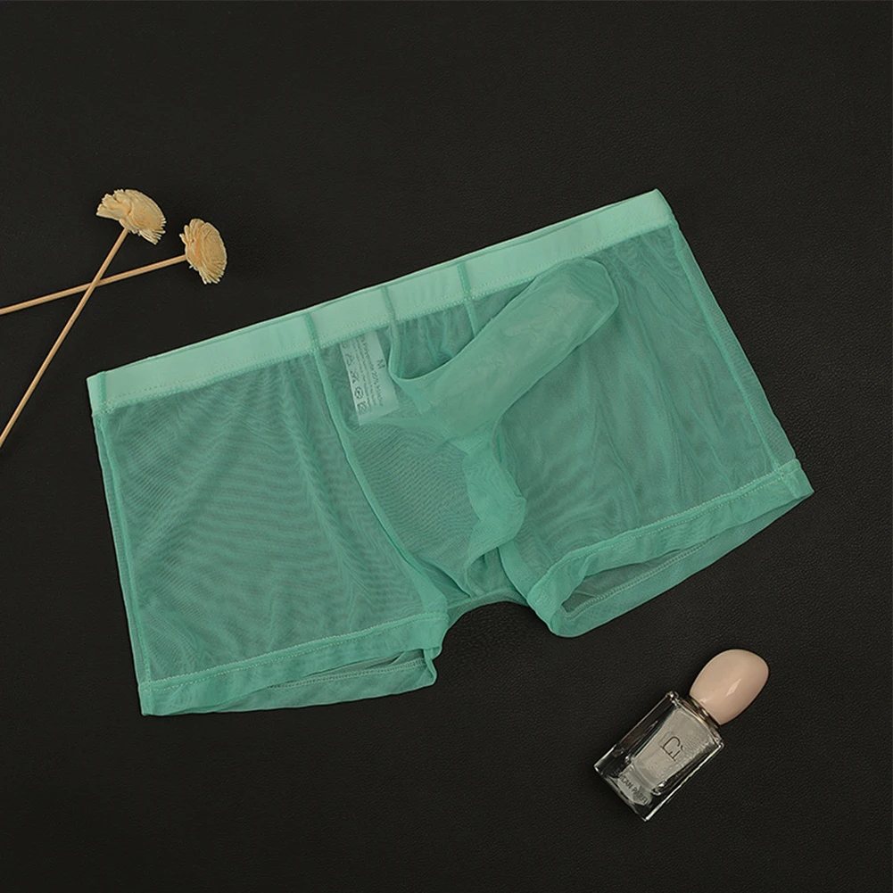 Boxer Briefs Mens Underwear Thong Transparent Ultra-Thin Underwear Briefs Low Rise Panties Sexy Shorts Brand New