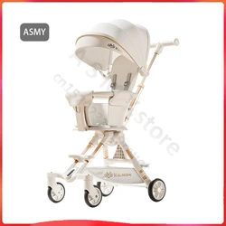 KAIJIESHI baby lightweight foldable children's stroller, two-way baby stroller, one click folding for strolling