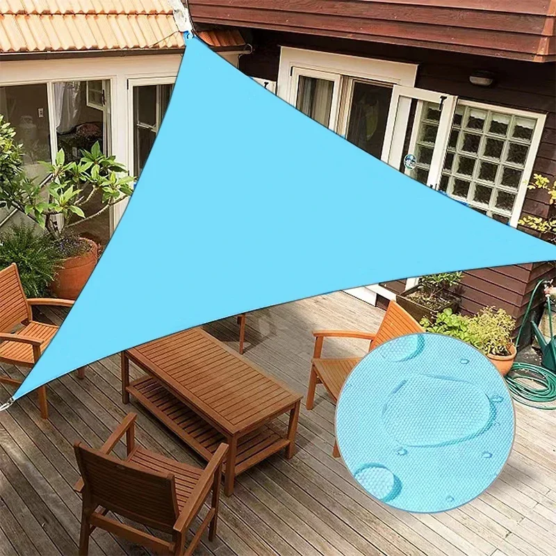 3x3x3M 4x4x4MFolding Waterproof Triangle Sun Shade Sail Canopy  For Outdoor Activities Backyard Awning Camping Tents Shade Cloth