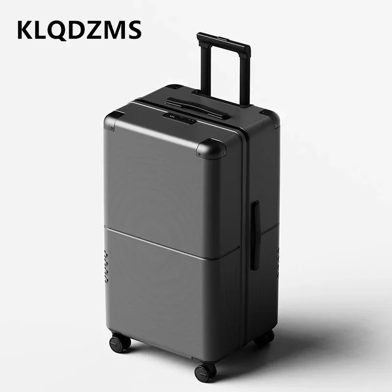 Вместительный чемодан KLQDZMS 24 дюйма 28 дюймов, 20 дюймов, ABS + PC, утолщенный износостойкий чемодан на колесиках, ручной чемодан