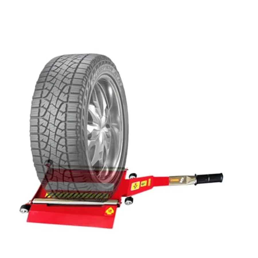 

Upgraded Portable Effortless Tire Jack Tool Removable Handle with Screw Roller + Fixed Ramp Version for Easy Vehicle Maintenanc